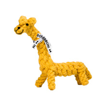 Load image into Gallery viewer, LABONI Gretchen Giraffe, kokvilnas virves rotaļlieta sunim, Žirafe, S, dzeltena, 26 cm