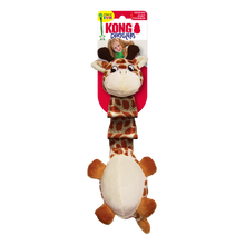 Load image into Gallery viewer, KONG Danglers Giraffe, Žirafe, 30 cm garš, čaukstošs kals, 2 pīkstuļi