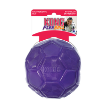 Load image into Gallery viewer, KONG Flexball, izturīga, labi atlecoša, tukša futbola bumba ar cauru vidu, M/L
