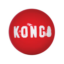 Load image into Gallery viewer, KONG Signature Balls, sarkana, izturīgas gumijas bumba, pīkst, M, līdz 16 kg, 2 gab.