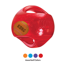 Load image into Gallery viewer, KONG Jumbler bumba, izturīga gumijas bumba ar rokturiem, pīkst, BONUSĀ - Airdog bumba, M/L, 13.9 cm