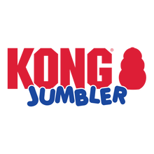 Load image into Gallery viewer, KONG Jumbler regbija bumba, izturīga gumijas bumba ar rokturiem, pīkst, BONUSĀ - Airdog bumba, L/XL, 24 cm