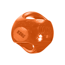 Load image into Gallery viewer, KONG Jumbler bumba, izturīga gumijas bumba ar rokturiem, pīkst, BONUSĀ - Airdog bumba, M/L, 13.9 cm