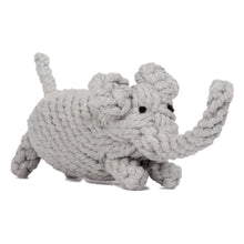 Load image into Gallery viewer, LABONI Elton Elefant, kokvilnas virves rotaļlieta sunim, Zilonis, pelēks, 16 cm