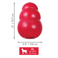 Load image into Gallery viewer, KONG Classic izturīga gumijas manta sunim, sarkana, XL, 12.7 cm