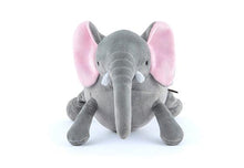 Load image into Gallery viewer, PLAY Big Five of Africa Elephant, zilonis, milzīgs pīkstošs vēders, čaukstošas ausis, velkamas virves pakaļkājas, 25 cm