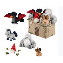 Load image into Gallery viewer, PLAY Willow's Mythical Gnome, rūķis, pīkst, čaukst, velkamas virves kājas un rokas, BONUSĀ - pīkstoša sensorā bumba, 10 cm