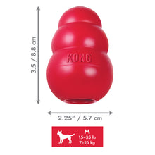 Load image into Gallery viewer, KONG Classic izturīga gumijas manta sunim, sarkana, M, 8.8 cm
