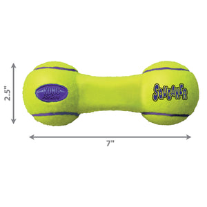 KONG AirDog Squeaker hantele, pīkst, tenisa bumbas materiāla, M, 18 cm