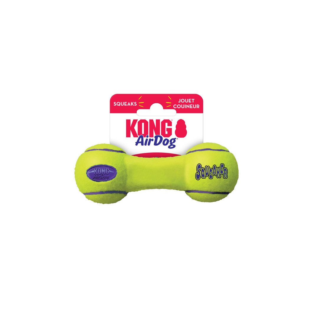 KONG AirDog Squeaker Hantele, pīkst, tenisa bumbas materiāla, S, 13.5 cm