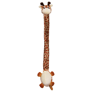 KONG Danglers Giraffe, Žirafe, 30 cm garš, čaukstošs kals, 2 pīkstuļi