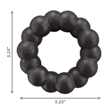 Load image into Gallery viewer, KONG Extreme Ring, superizturīgs melns gumijas bumbiņu riņķis, XL, 13 cm
