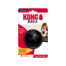 Load image into Gallery viewer, KONG Extreme Ball, superizturīga melna gumijas bumba, var piepildīt, M/L, 7.6 cm
