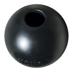 KONG Extreme Ball, superizturīga melna gumijas bumba, var piepildīt, S, 6.3 cm