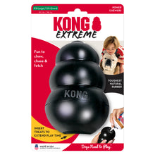 Load image into Gallery viewer, KONG Extreme superizturīga gumijas manta sunim, melna, var piepildīt, XXL, 15.2 cm
