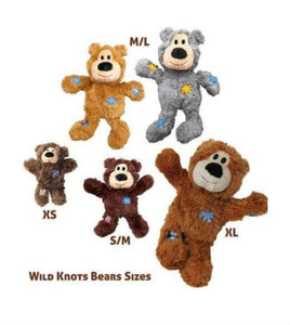 KONG Wild Knots Bear, Lācis ar virvju skeletu un pīkstuli, XL izmērs