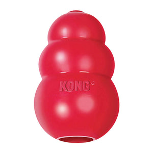 KONG Classic izturīga gumijas manta sunim, sarkana, S, 7.6 cm