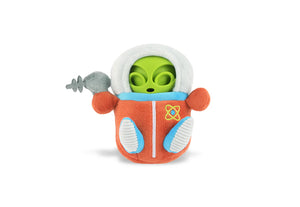 PLAY Alien Buddy Astro Explorer, citplanētietis Astro Pētnieks, 2in1 interaktīva rotaļlieta sunim, zaļa/oranža, 13 cm