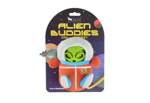 PLAY Alien Buddy Astro Explorer, citplanētietis Astro Pētnieks, 2in1 interaktīva rotaļlieta sunim, zaļa/oranža, 13 cm