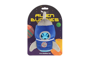 PLAY Alien Buddy Starblaster, citplanētietis Zvaigžņu Spridzinātājs, 2in1 interaktīva rotaļlieta sunim, zila/zila, 15 cm