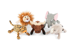 PLAY Big Five of Africa Lion, lauva, milzīgs pīkstošs vēders, velkamas pakaļkājas, 25 cm