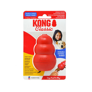 KONG Classic izturīga gumijas manta sunim, sarkana, M, 8.8 cm