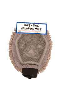 Dog Gone Smart Dirty Dog Grooming Mitt, superabsorbējošas mikrošķiedras  / gumijas plaukstas suka-cimds, pelēks