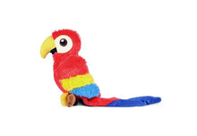 Load image into Gallery viewer, PLAY Fetching Flock Parrot, papagailis, spēcināts audums, pīkst, čaukst, BONUSĀ - pīkstoša sensorā bumba, 40 cm
